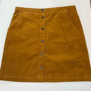 J. Crew Factory Golden Brown Mini Skirt Casual Preppy